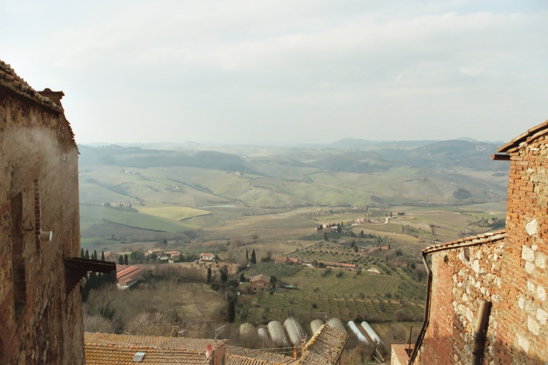 View of countryside from the town of Montepulciano (Photo ©Tom Hyland)